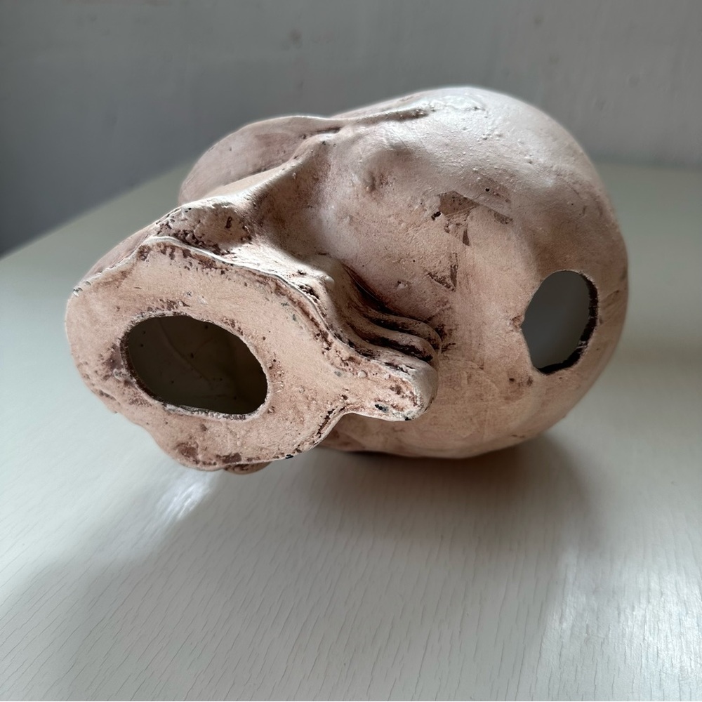 Memento Mori Ceramic Skull - Gothic Home Decor Goth Dark - Picture 7 of 9